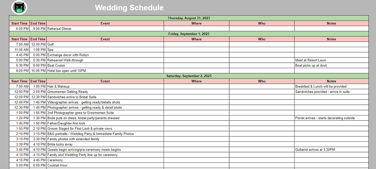 Wedding Planner System